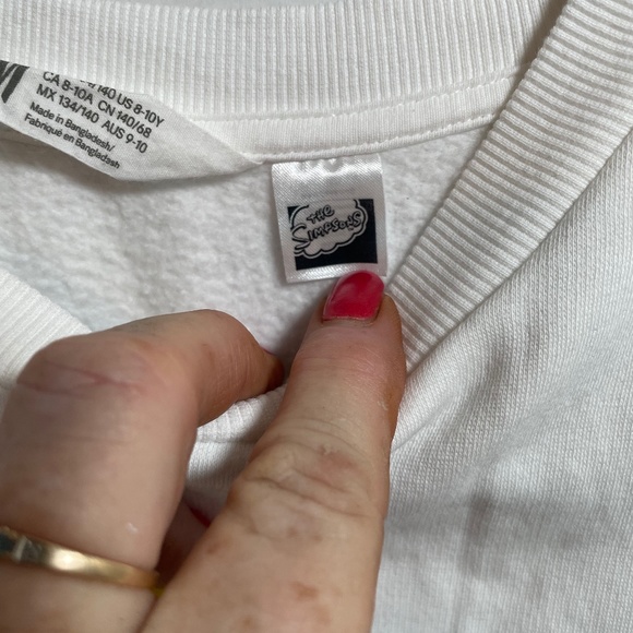 H&M The Simpsons Girls Sweatshirt Cartoon Lisa Simpson Sz 8-10 EUC - Picture 5 of 8